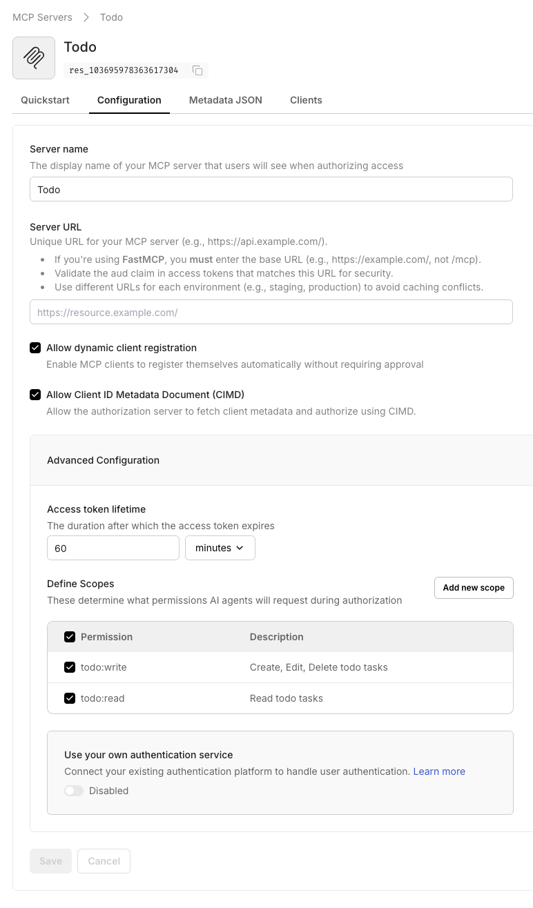 Register FastMCP server